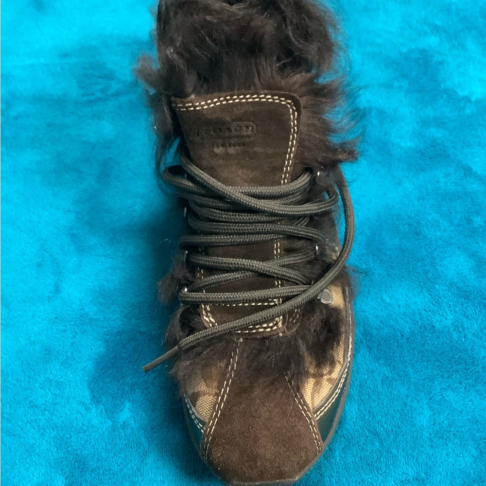 COACH Colette Vintage High Top Sneakers Short Boots - Picture 3 of 11